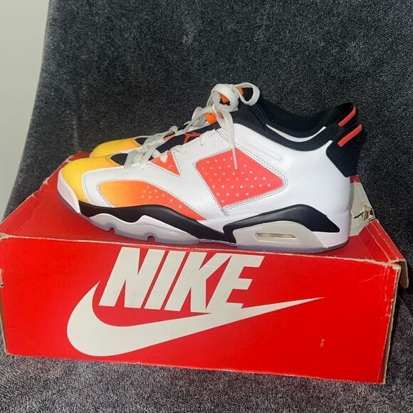 Air Jordan Retro 6 orange white black - Picture 1 of 8